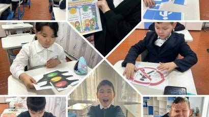 1-4 сынып оқушылары арасында "Жол жүру ережесі" тақырыбында сынып сағаты өтті.